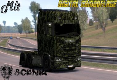 Paintable Digital Cammo Skin Scania S-R New Genaration by MLT v0.1