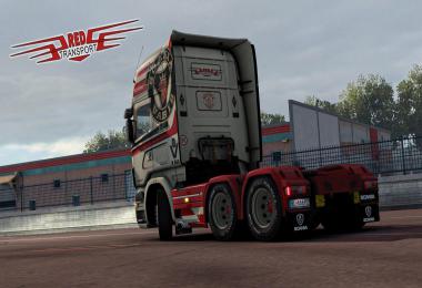 Red Transport Scania RJL Skin v1.0