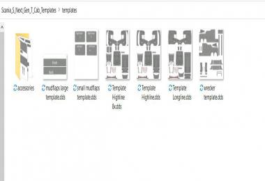 SCania S New Gen Tcab Templates for skinning 1.39