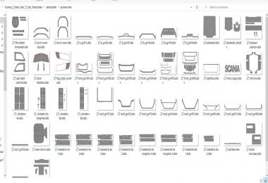 SCania S New Gen Tcab Templates for skinning 1.39