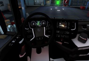 Scania S black white interior 1.40
