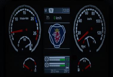 Realistic Scania Dashboard Computer 1.40