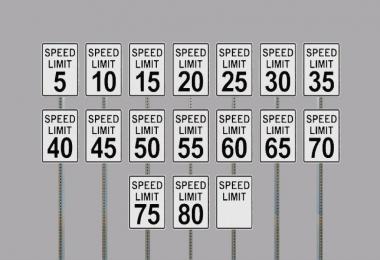 Speed Limit/Restriction Signs v1.0.0.0