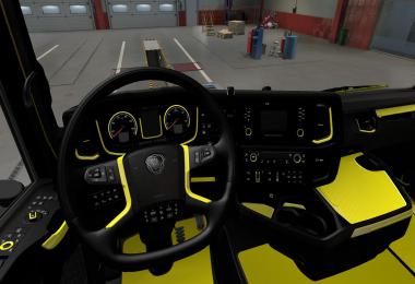 Yellow Interior for Scania S & R 2016 v1.0