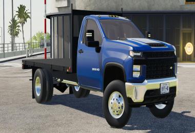 2020 Chevy 3500HD Single Cab Flatbed Truck v1.0