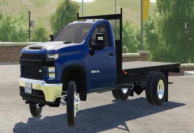 2020 Chevy 3500HD Single Cab Flatbed Truck v1.0