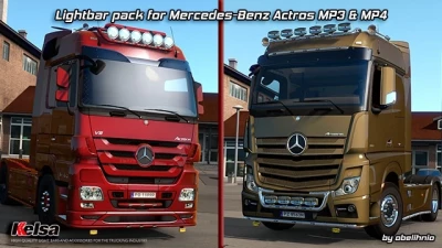 Kelsa lightbars for Mercedes-Benz Actros MP3 & MP4 1.42