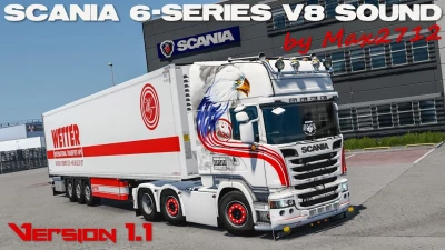 SCANIA 6-series DC16 V8 sound mod by Max2712 v1.1 Hotfix 1.42