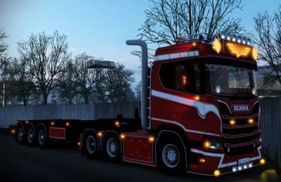 Scania Next Gen (R&S) Stainless Steel Straight Exhaust Pipe v1.0