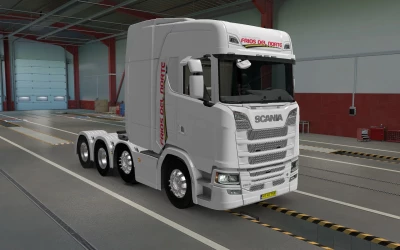 SKIN SCANIA S 2016 8X4 FRIOS DEL NORTE BY RODONITCHO MODS 1.42