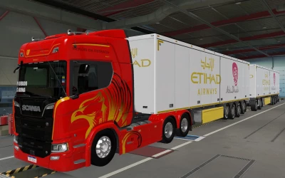 SKIN SCS TRAILERS ETIHAD AIRWAYS BY RODONITCHO MODS 1.42