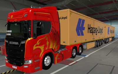 SKIN SCS TRAILERS HAPAG LLOYD ORANGE 1.42