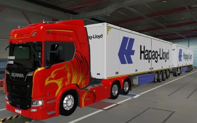 SKIN SCS TRAILERS HAPAG LLOYD WHITE 1.42