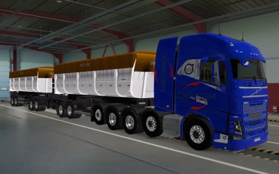 SKIN VOLVO FH16 2012 8X4 CMA CGM BLUE 1.42