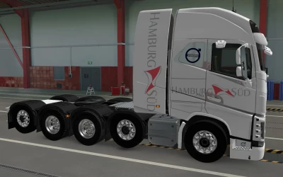 SKIN VOLVO FH16 2012 8X4 HAMBURG SÜD WHITE 1.42