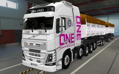 SKIN VOLVO FH16 2012 8X4 ONE WHITE 1.42
