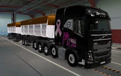 SKIN VOLVO FH16 2012 8X4 OUTUBRO ROSA BLACK 1.42
