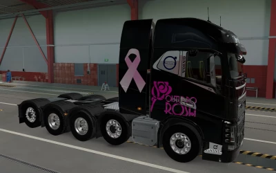 SKIN VOLVO FH16 2012 8X4 OUTUBRO ROSA BLACK 1.42