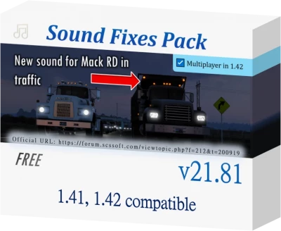 ETS2 Sound Fixes Pack v21.81