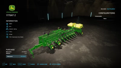 John DEERE Planter 1775NT PLANTERS+SEEDERS v1.0.0.0