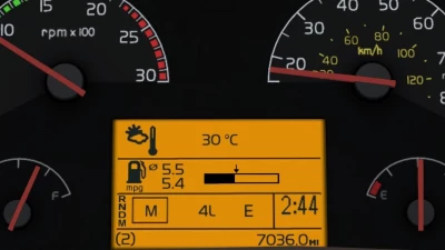 Realistic Volvo VNL Dashboard Computer 1.42