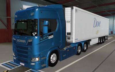 SKIN SCS TRAILER KRONE COOL LINER DOVE 1.0 1.43