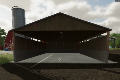 Wooden Open Garage (White, brown, red and blue) v1.0.0.0