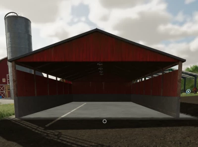 Wooden Open Garage (White, brown, red and blue) v1.0.0.0