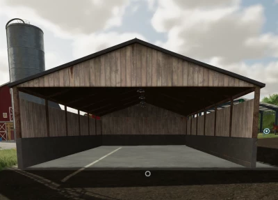 Wooden Open Garage (White, brown, red and blue) v1.0.0.0