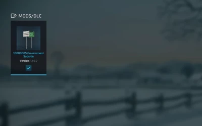 1000000$ Government Subsidy v1.0.0.0