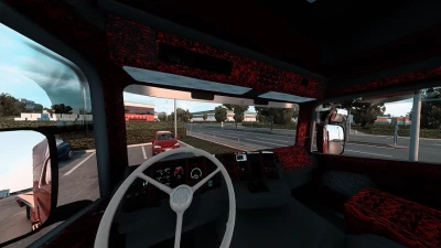 Scania RJL 4s Topline Interior Red Plusch Danish reworked v2.0