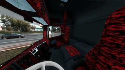 Scania RJL 4s Topline Interior Red Plusch Danish reworked v2.0