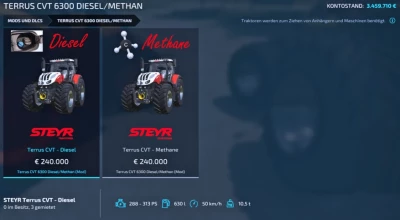 Steyr Terrus CVT 6300 Diesel/Methan v1.0.0.0
