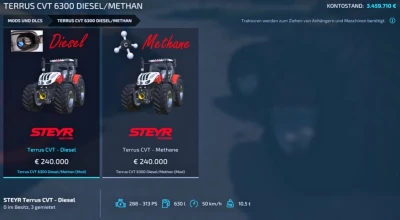 Steyr Terrus CVT 6300 Diesel/Methan v1.0.0.1