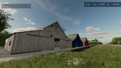 WOODEN BARN IN WHITE, RED, BROWN OR BLUE v3.0