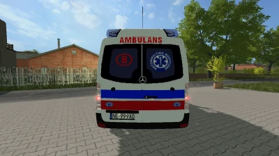 Mercedes Benz Sprinter karetka ,,B'' dla osób otyłych w kolorze białym v4.0