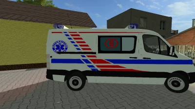 Mercedes Benz Sprinter karetka ,,B'' dla osób otyłych w kolorze białym v4.0