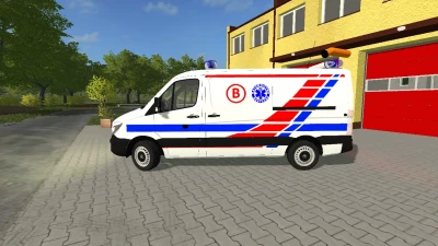 Mercedes Benz Sprinter karetka ,,B'' dla osób otyłych w kolorze białym v4.0