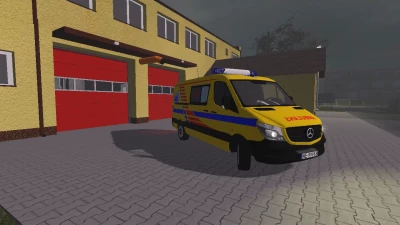 Mercedes Benz Sprinter karetka ,,N'' Noworodkowa w kolorze żółtym v2.0