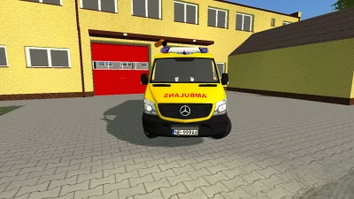 Mercedes Benz Sprinter karetka ,,P'' Podstawowa w kolorze żółtym V4.0