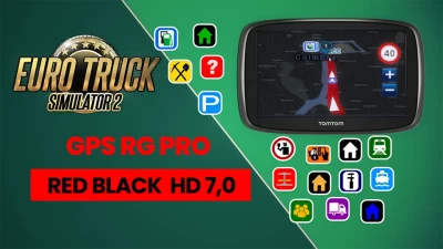GPS RG PRO RED BLACK HD v7.0