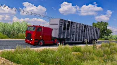 INTERNACIONAL EDIT BR Truck + Big Livestock Trailer Mod 1.40