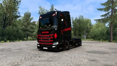 Scania R Black and Red v1.0