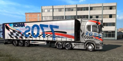 Scania S 770s Racing Skin Combo truck and Trailer 1.39 and 1.40