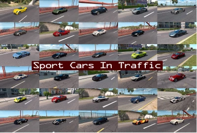 Sport Cars Traffic Pack (ATS) by TrafficManiac v8.2
