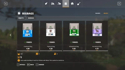 Big Pioneer Animal Food Bag Pack v1.0