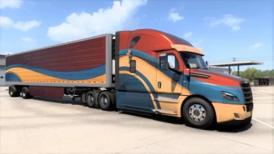 Freightliner Cascadia Metallic Paint & Trailer Skin 1.40