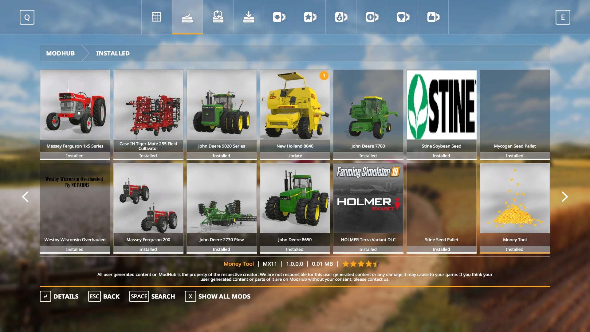 My FS19 Mod list V2.0 Modhub.us
