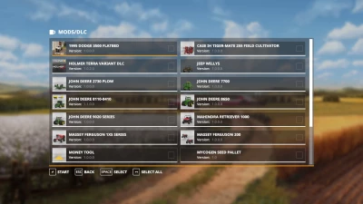 My FS19 Mod list V2.0
