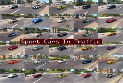 Sport Cars Traffic Pack (ATS) by TrafficManiac v8.6